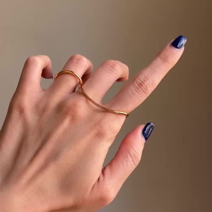Nova Multi-Shape Gold Link Ring for Women