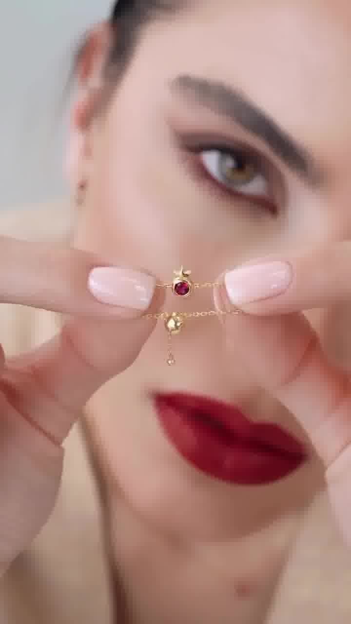 Ruby Crown Ring for Women