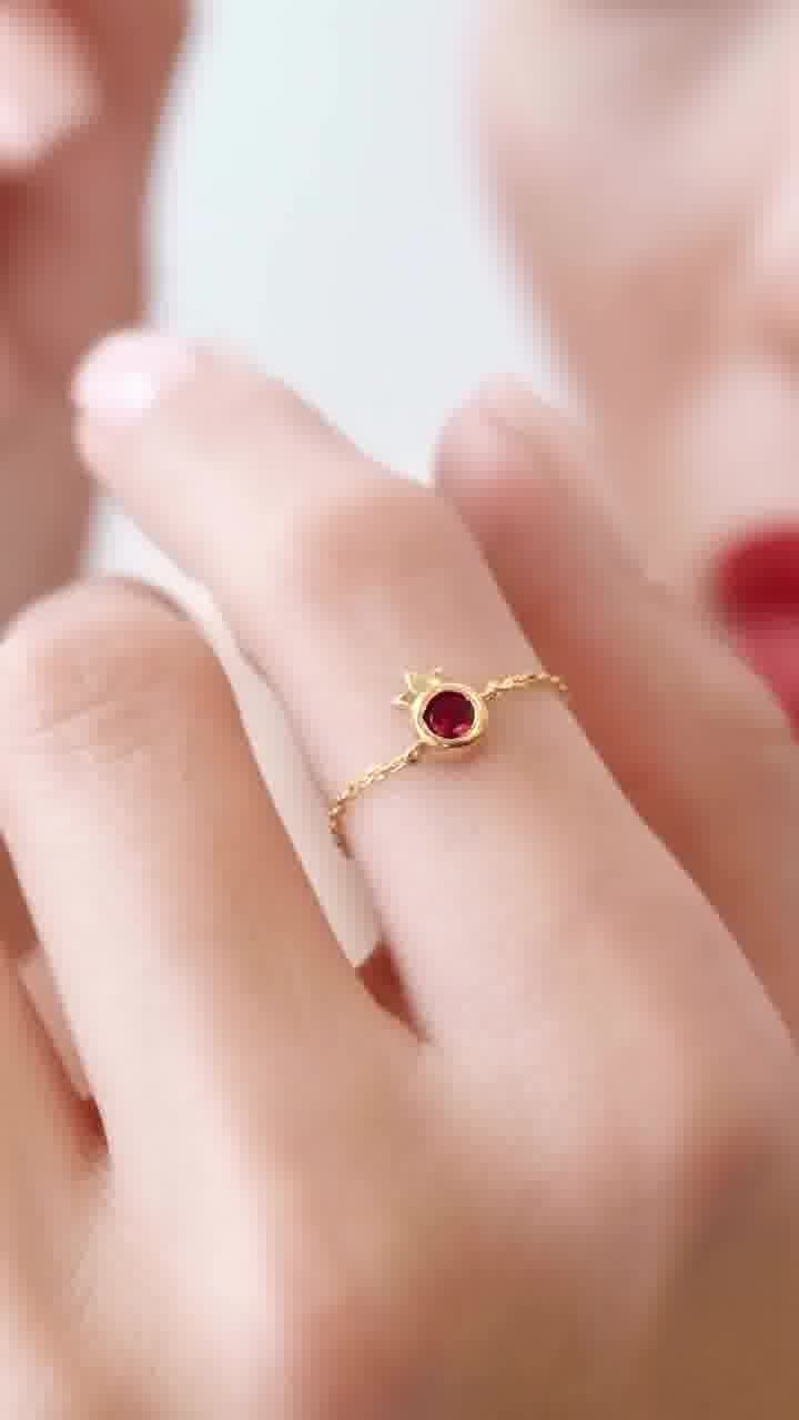 Ruby Crown Ring for Women