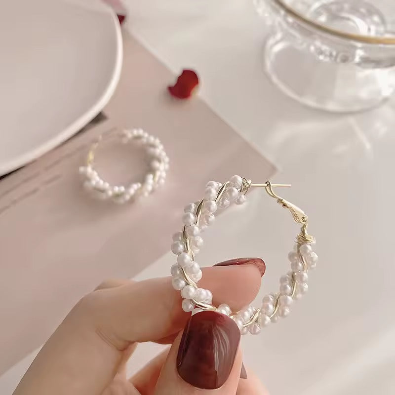 Elara Crystal-Wrapped Statement Hoops