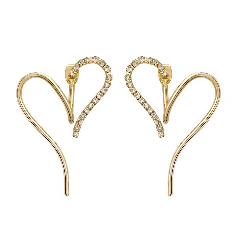 Léa Sculpted Heart Hoop Earrings