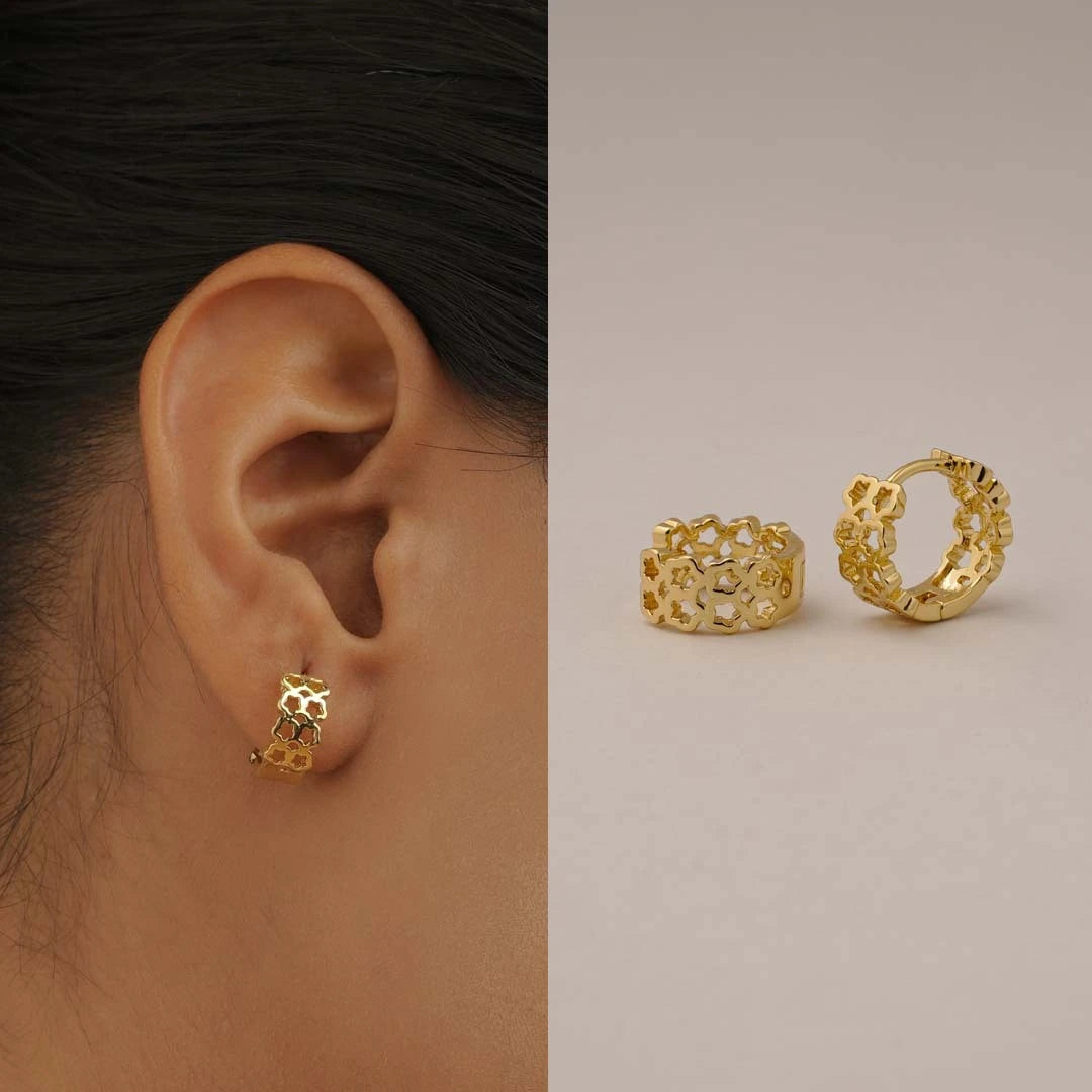 Sophia Everyday Gold Stud Earrings (Set of 6 earrings)