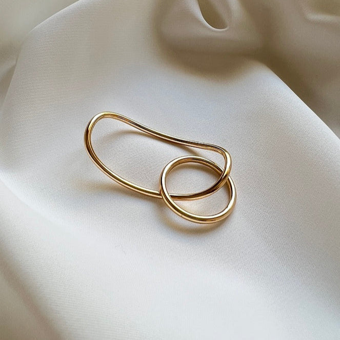 Nova Multi-Shape Gold Link Ring for Women