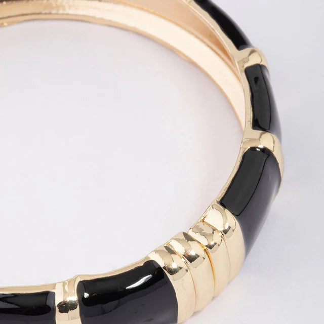 Enamel Ridge Cuff Bangles