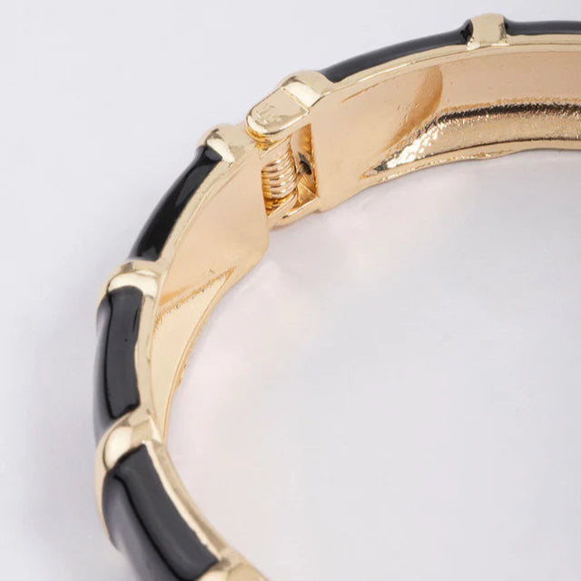 Enamel Ridge Cuff Bangles
