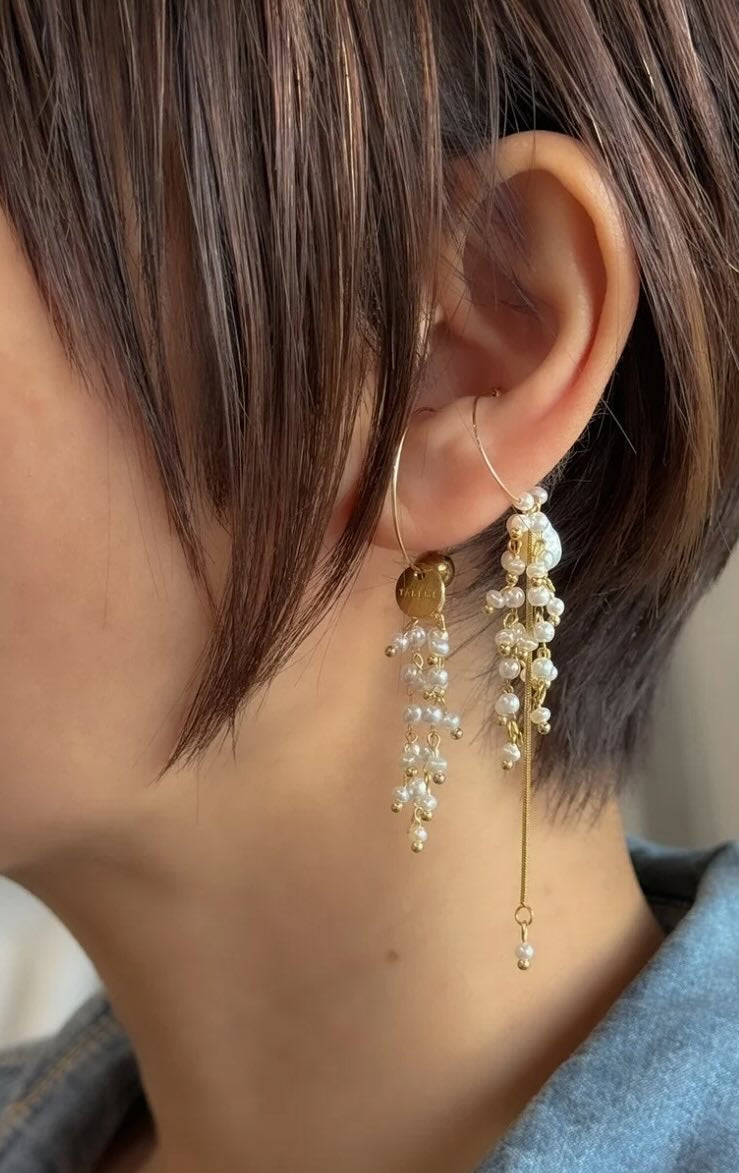 Harper Bloom Pearl Dangle ear-Cuff