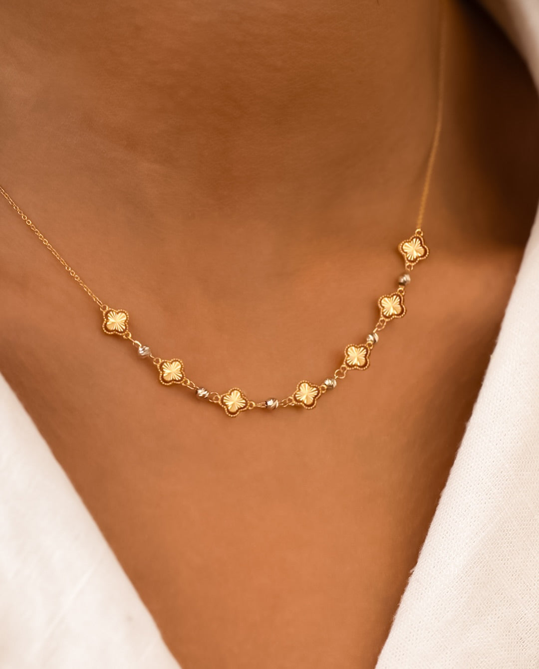 Amara Clover Gold Necklace