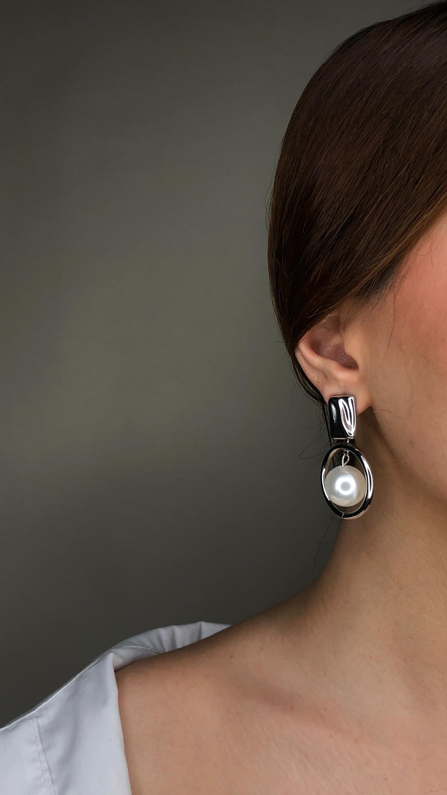 Noir Pearl Eclipse Earrings