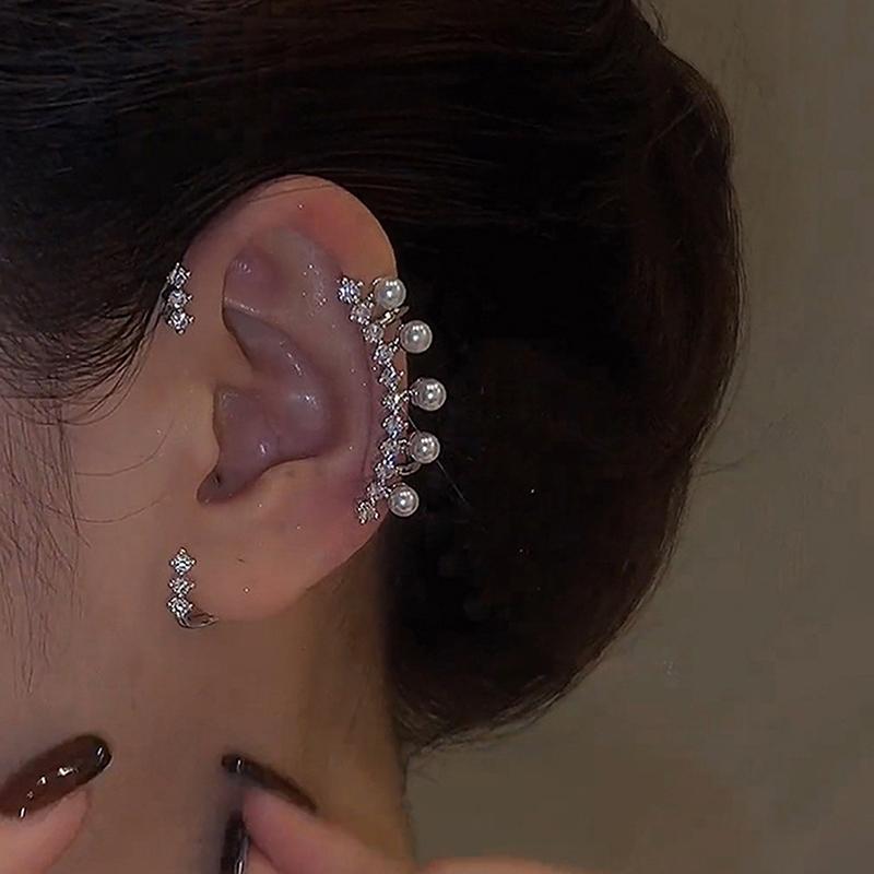 Diana Pearl Ear Cuff Set
