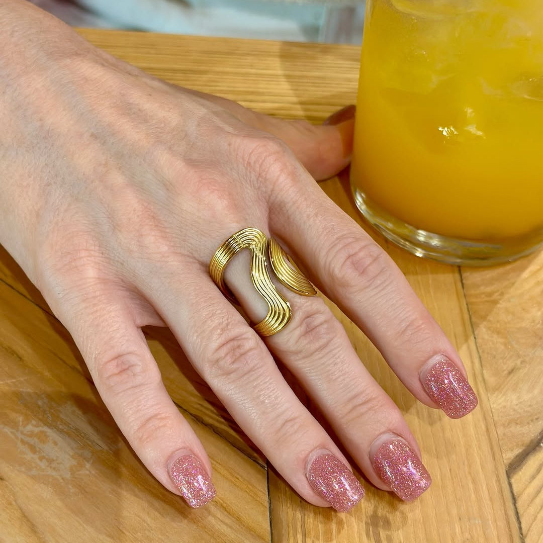 Alba Wave Enamel Ring