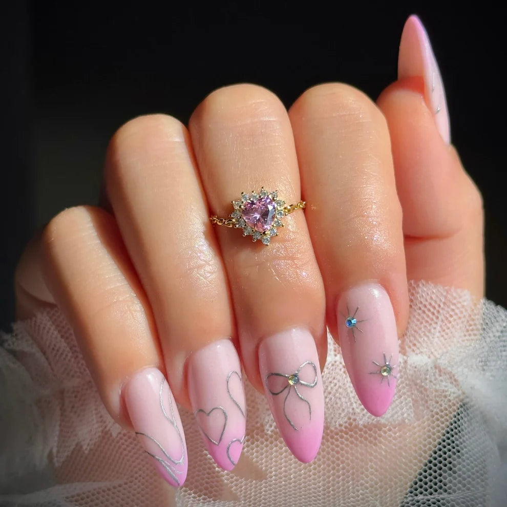 Royal Heart Chain Ring for Women
