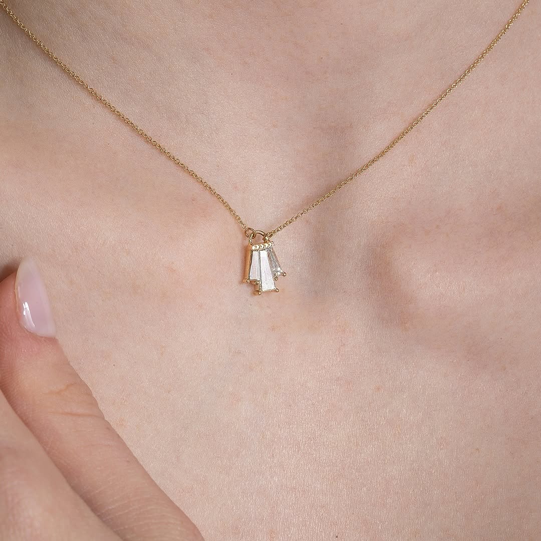 Baguette Pendant Necklace for Women
