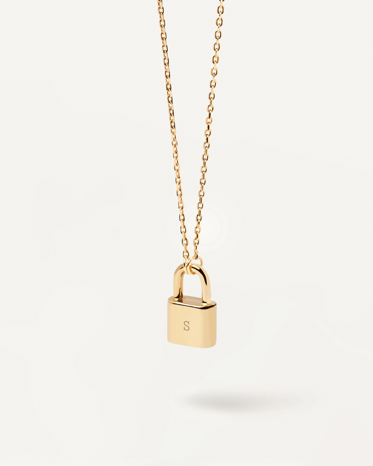 Selene Lock Initals Pendant Necklace