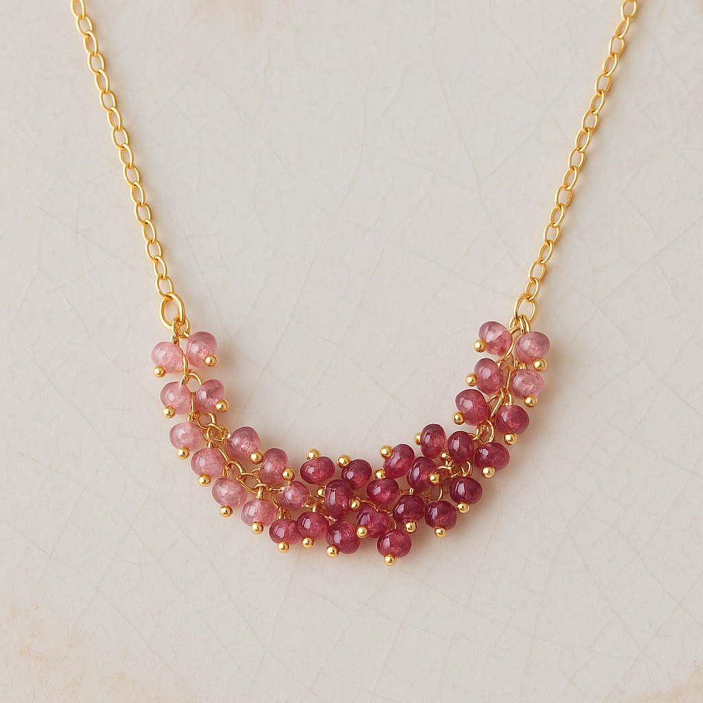 Kyna Ruby Curve Necklace