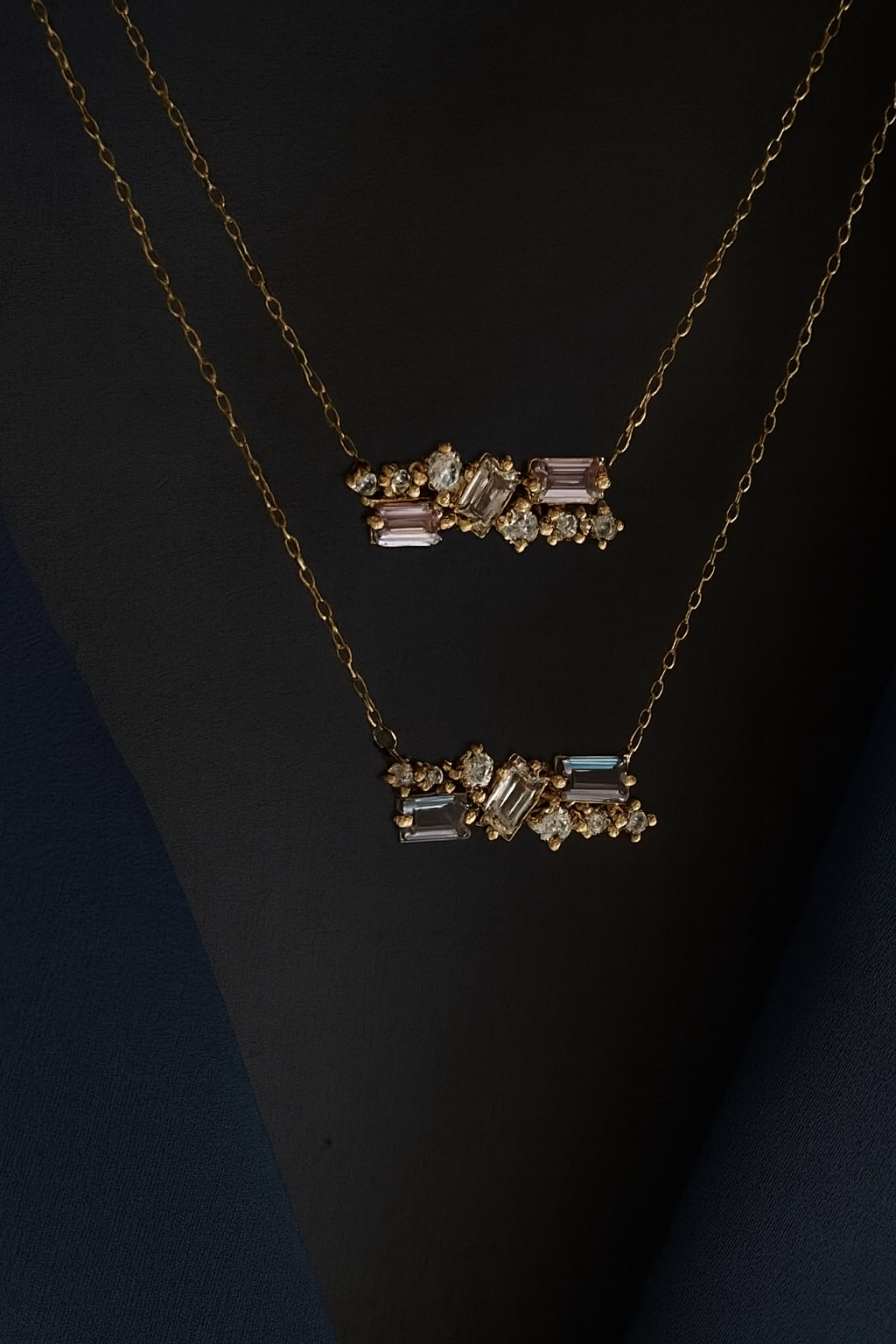 Olenna Blush Cluster Necklace