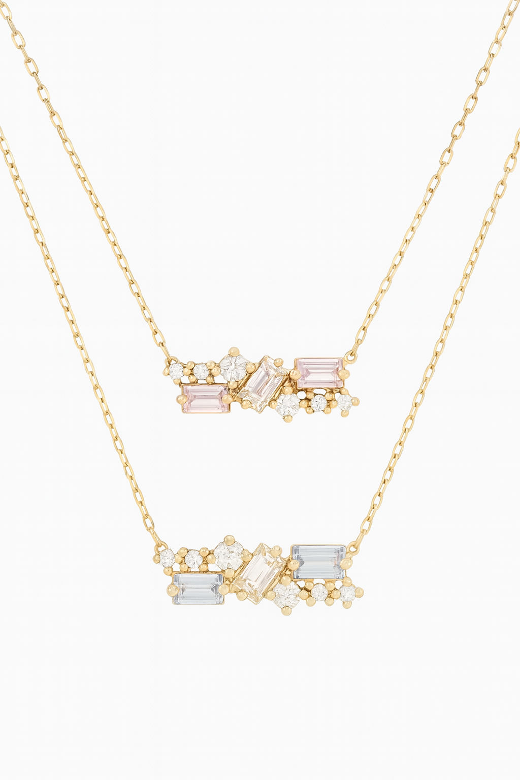 Olenna Blush Cluster Necklace