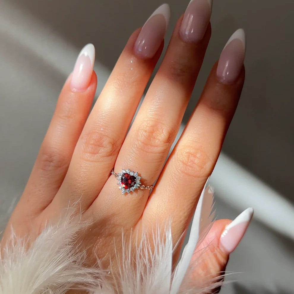 Royal Heart Chain Ring for Women