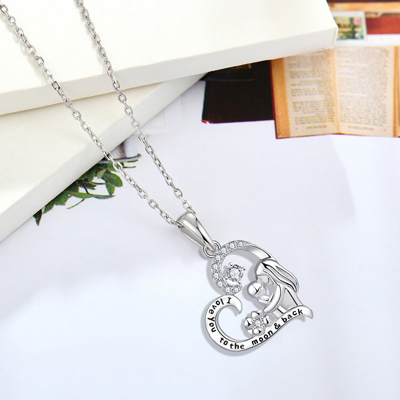 Luna Mother & Child Heart Necklace