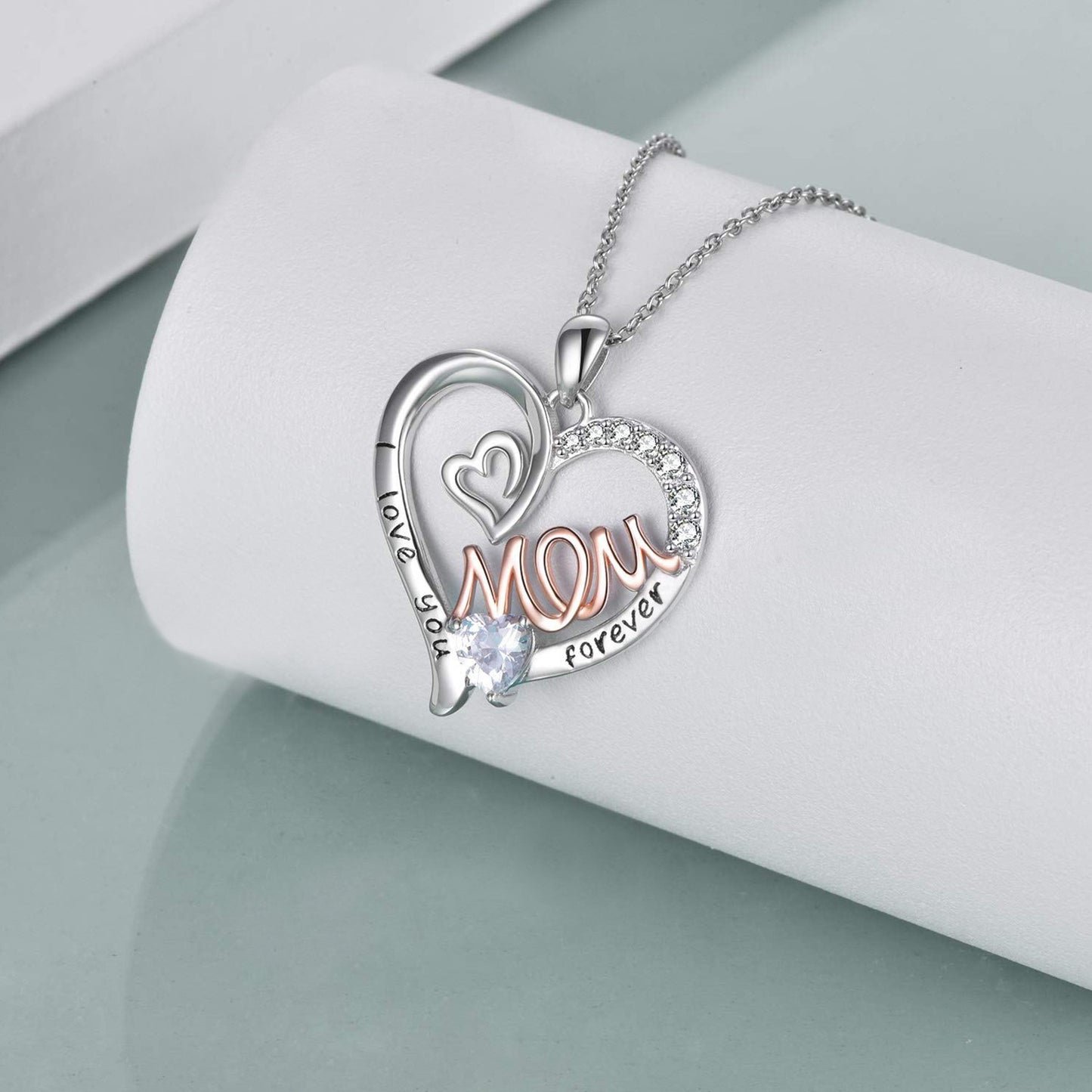 Amara Mom Heart Necklace