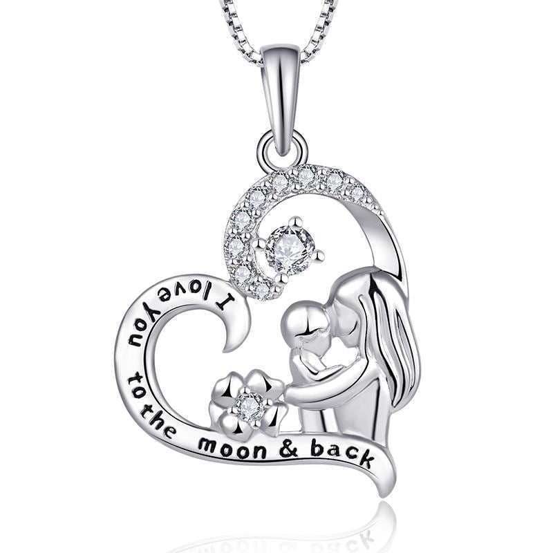 Luna Mother & Child Heart Necklace