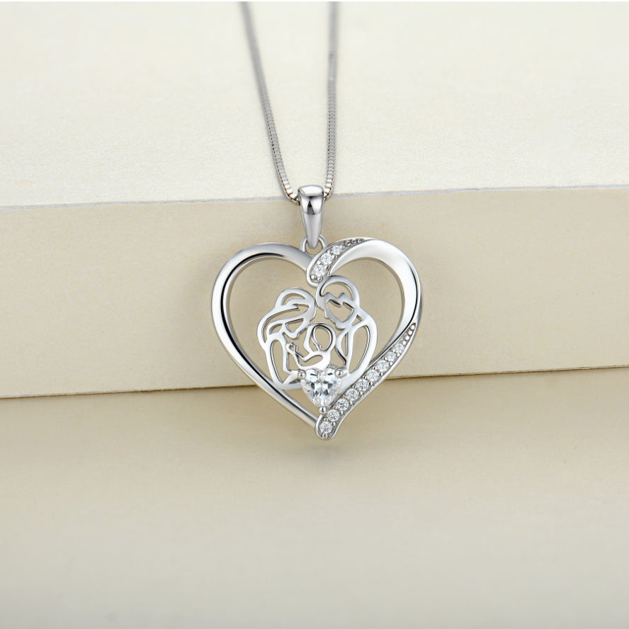 Seraphina Family Love Heart Necklace