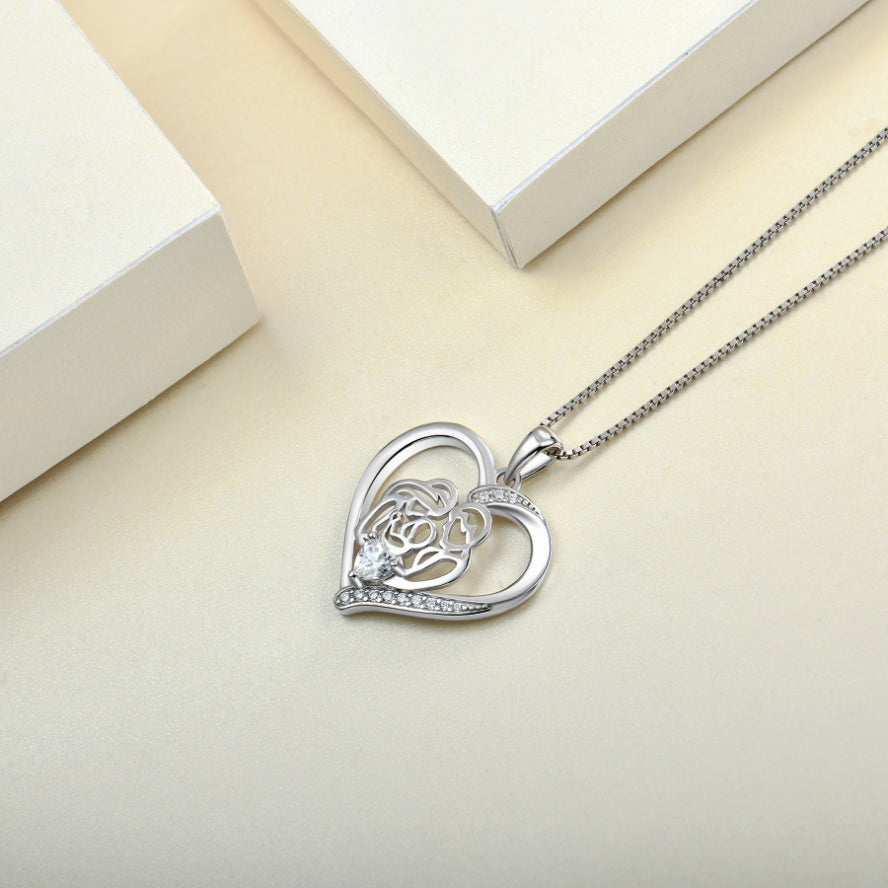 Seraphina Family Love Heart Necklace