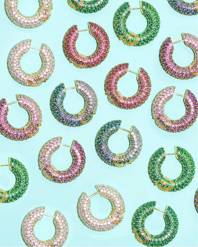 Golden Mesh Hoop Earrings