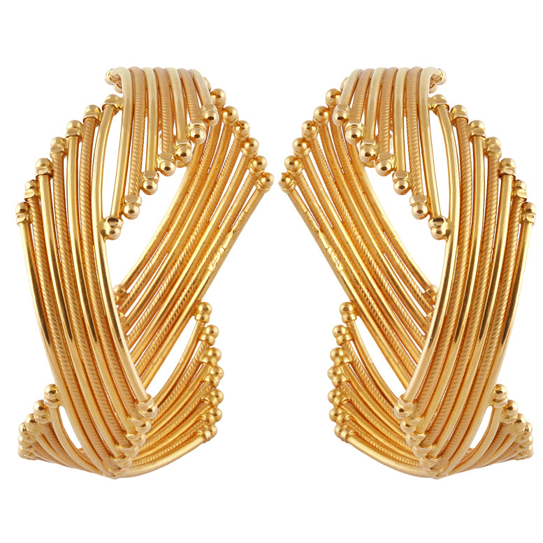 Seraphina Twisted Gold Cuff- SET OF 2