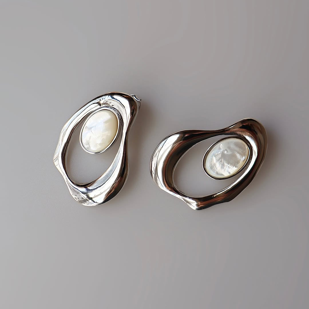 Noor Organic Pearl Statement Earrings