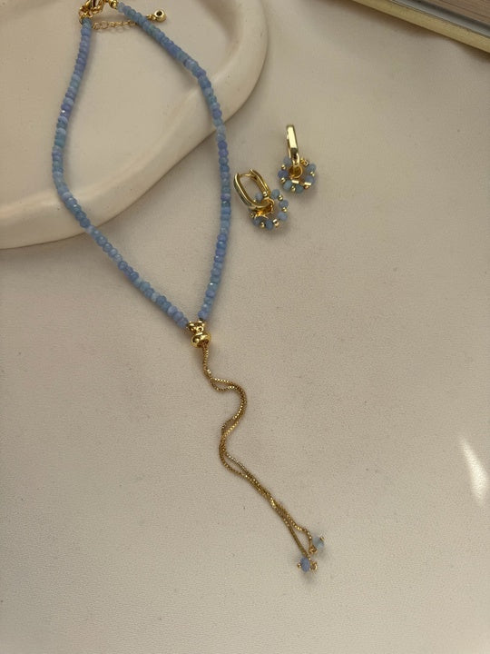 Lariat Necklace and Earrings Set for Women