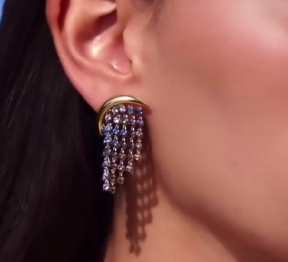 Carla Crystal Tassel Earrings for Women