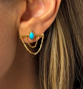 Zeyna Chain Studs