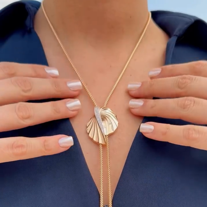 Selene Shell Pendant Y-Necklace