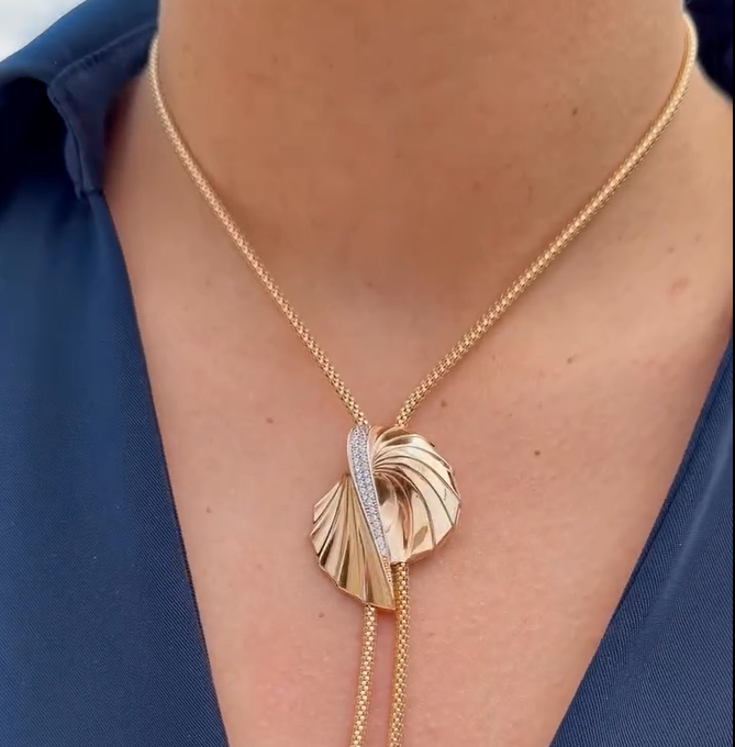 Selene Shell Pendant Y-Necklace