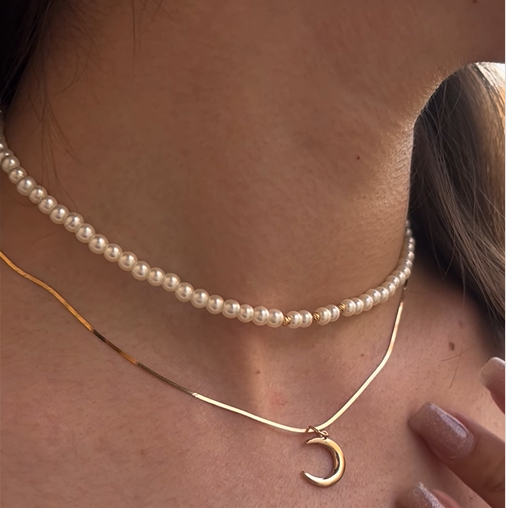 Sana Crescent Layered Necklace