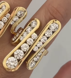 Freya Crystal Cascade Statement Ring