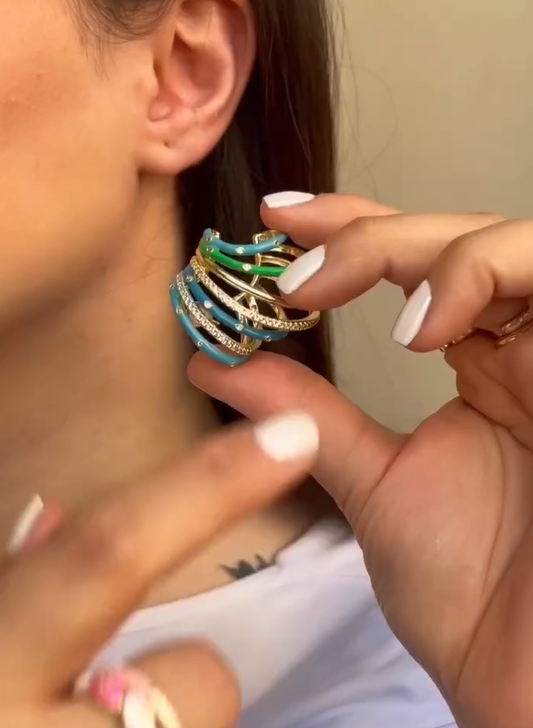 Candy Swirl Multi-Color Hoop Earrings