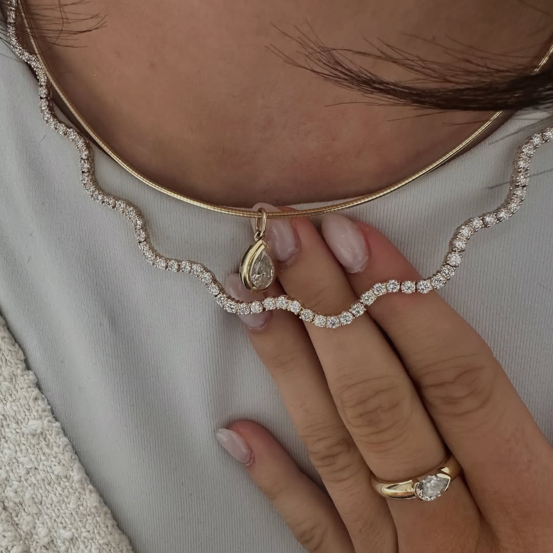 Mira Pear Drop Duo Necklace Set