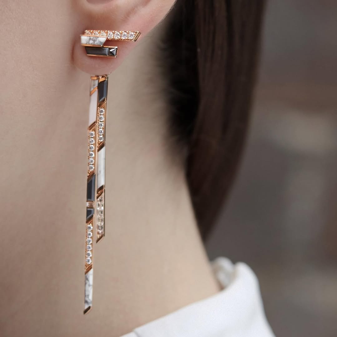 Meera Art Deco Drop Earrings