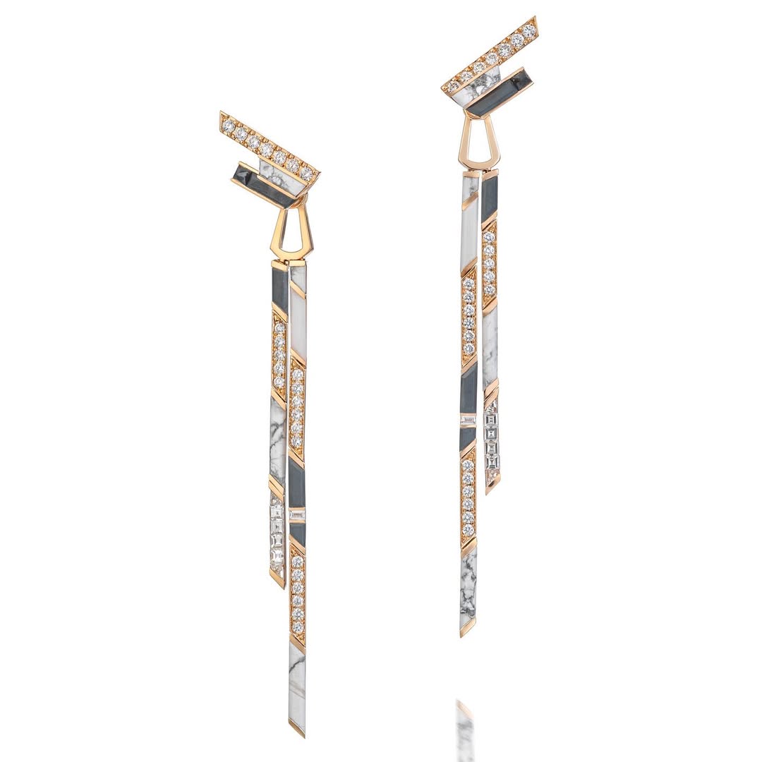 Meera Art Deco Drop Earrings