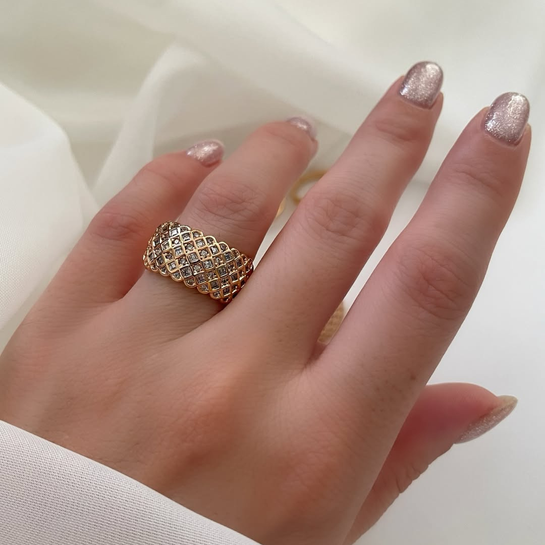 Siena Pavé Grid Band Ring