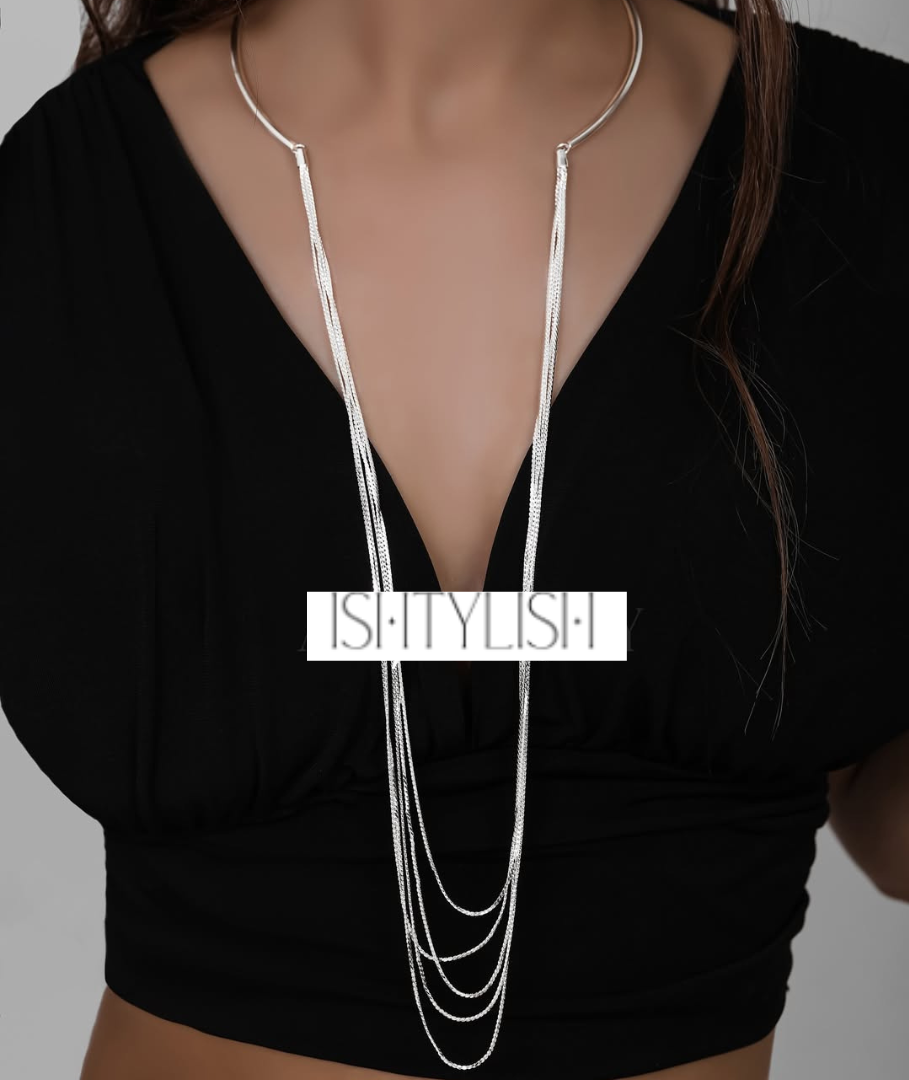 Lysa Torque Choker with Fringe Drop