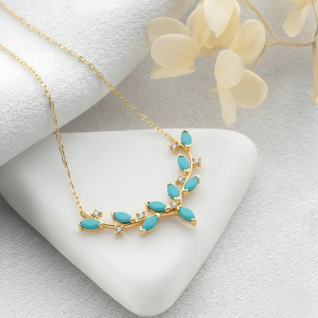 Floral Turquoise Bloom Necklace