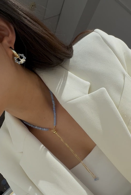 Lariat Necklace and Earrings Set for Women