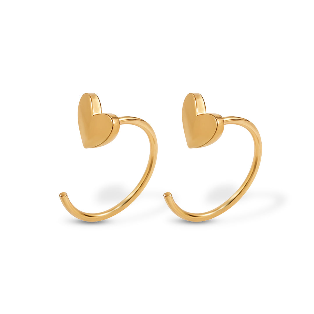 Milly Heart Ear Cuffs