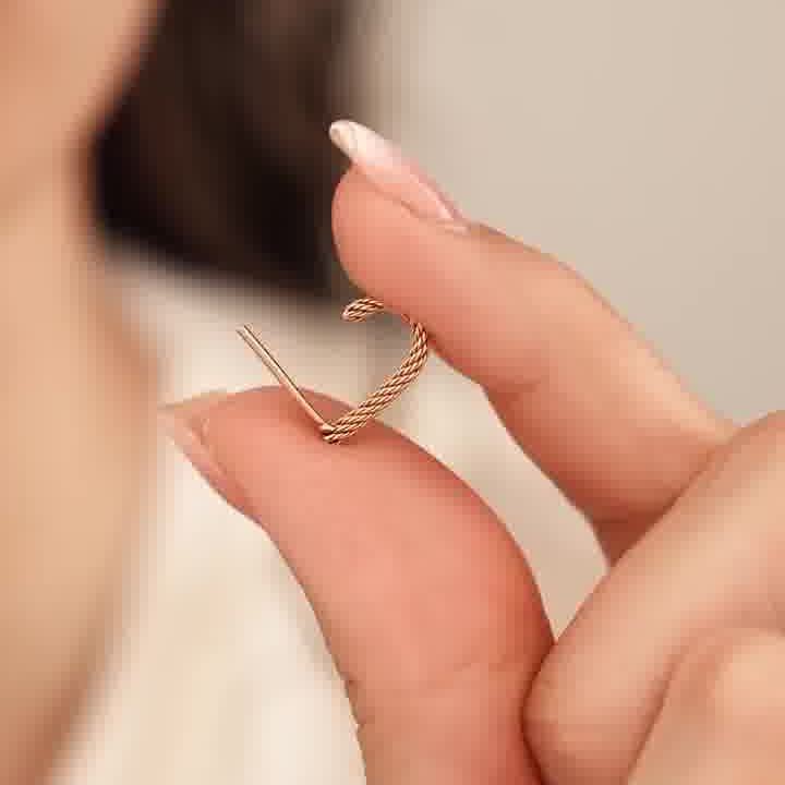 Twist Heart Shaped Earring for Women