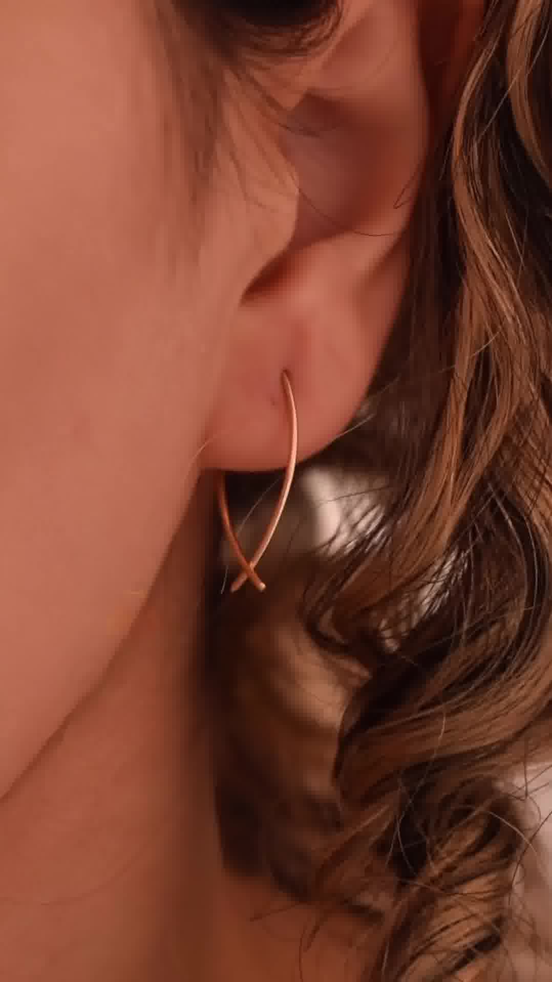 Chic Crossed Hoop Earrings for Women