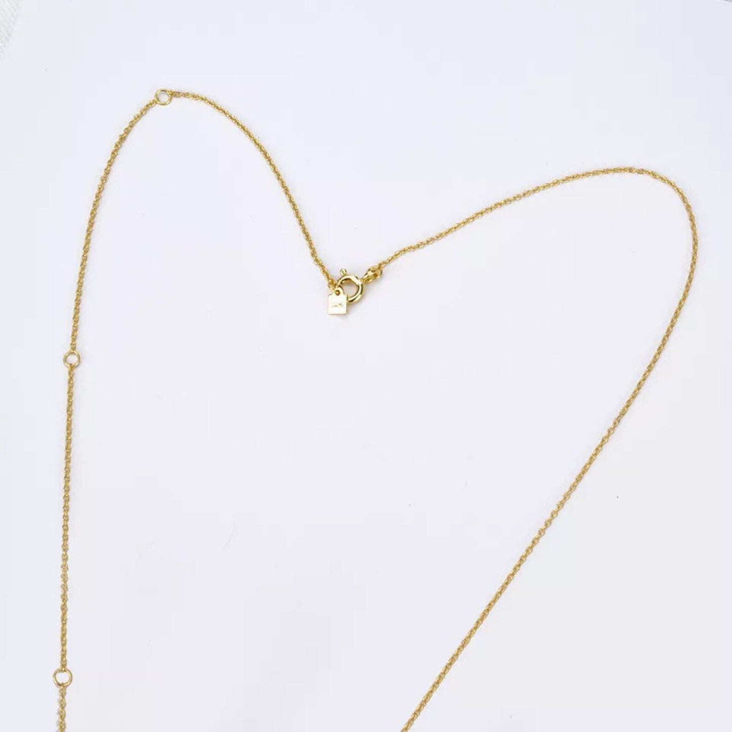Chic Zircon Letter Pendant Necklace
