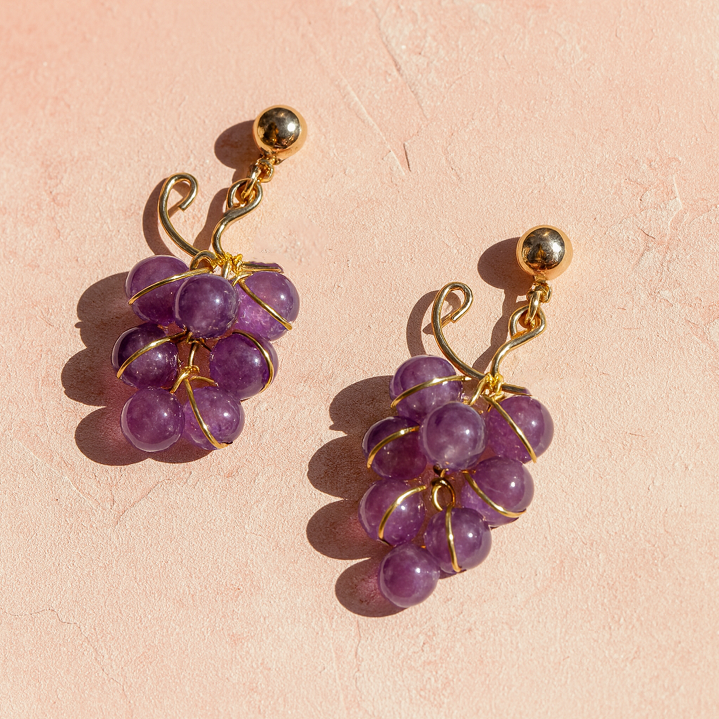 Amira Grape Drop Earrings