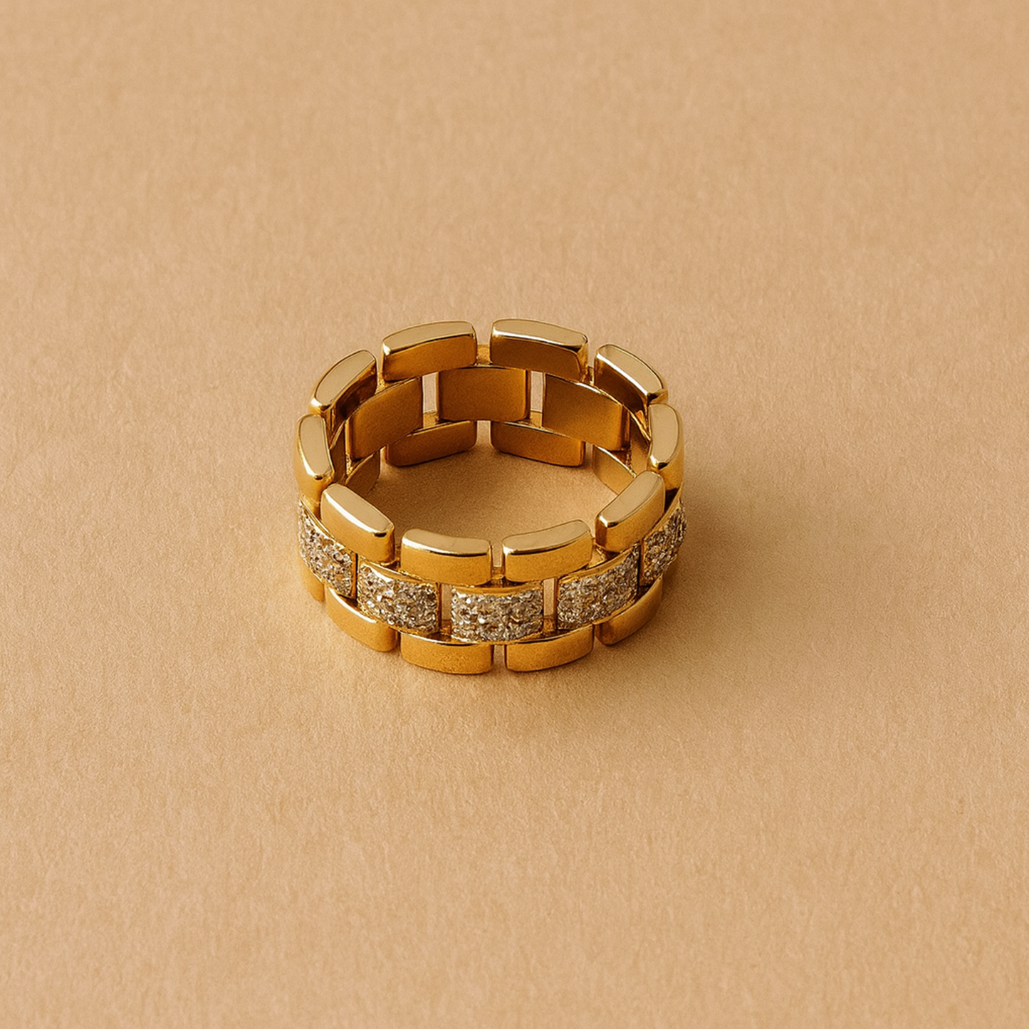 Selma Bold Grid Set of Bracelet, Ring and Earrings